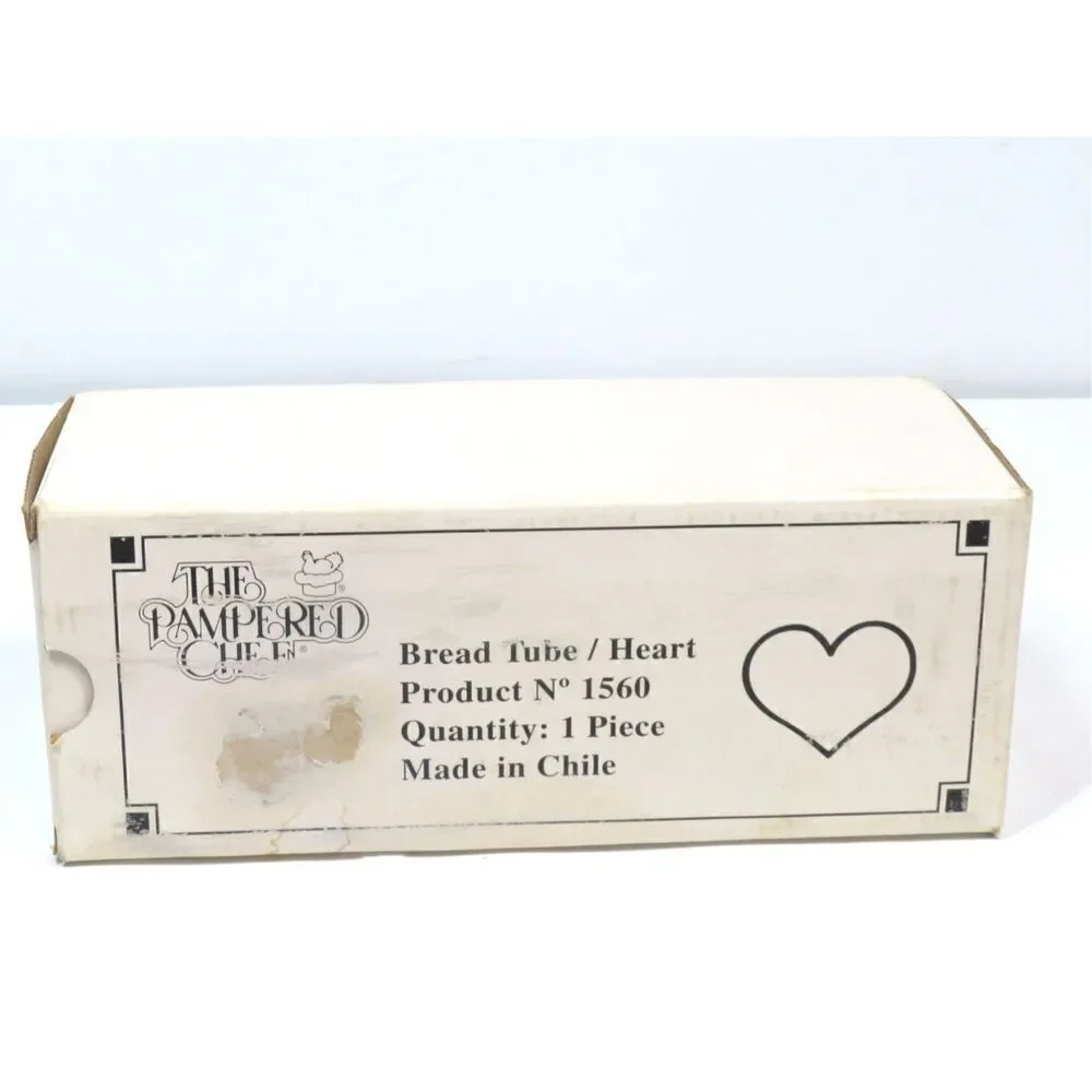 Pampered Chef Bread Tube Heart Shape New in Box Silver